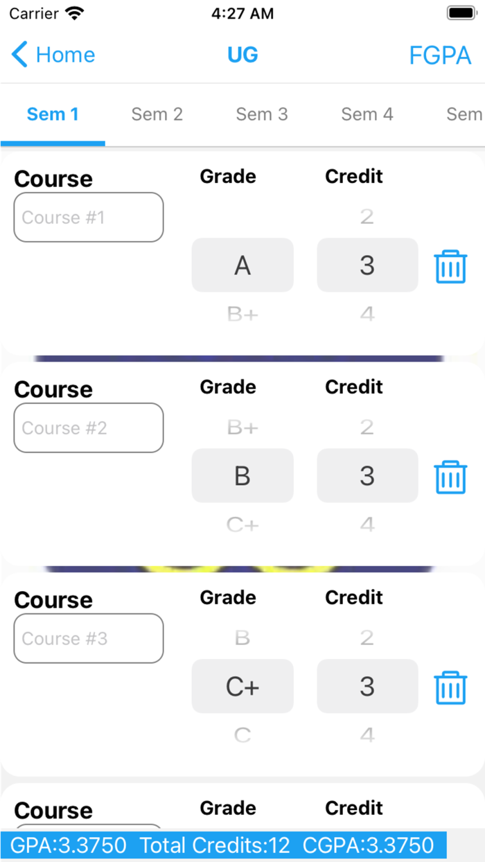 TReC GPA Calculator