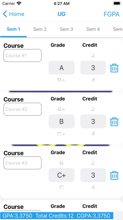 TReC GPA Calculator