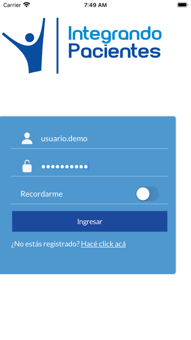 Integrando Pacientes Móvil Screenshot