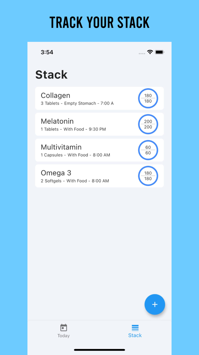 Stackly  Supplements Tracker