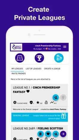 Game screenshot cinch Premiership Fantasy hack