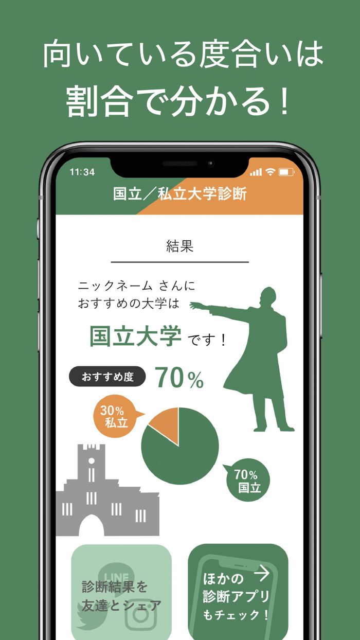 国立私立AI大学診断ーシンプル簡単な大学進学診断アプリ
