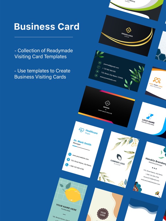 Business Card Maker - Visitingのおすすめ画像1