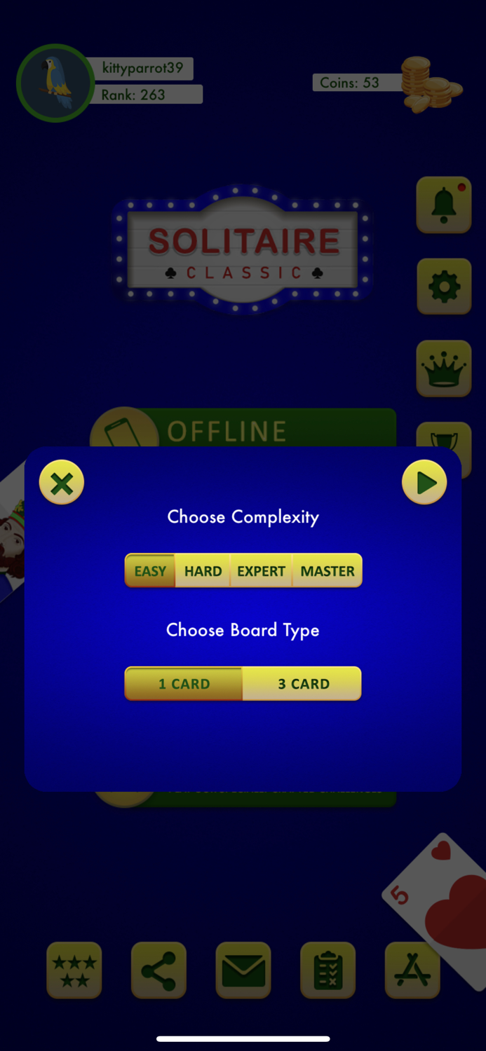 Solitaire Offline and Online