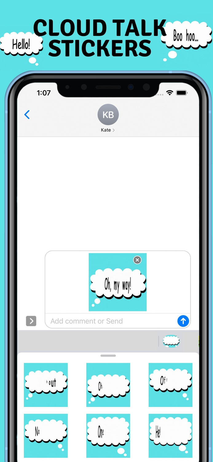 Cloud talk stickers