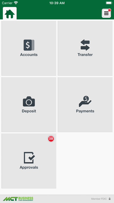 MCT Business Cash Management Screenshot
