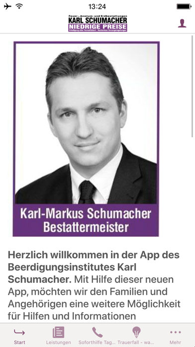 Bestattungen Karl Schumacher Screenshot