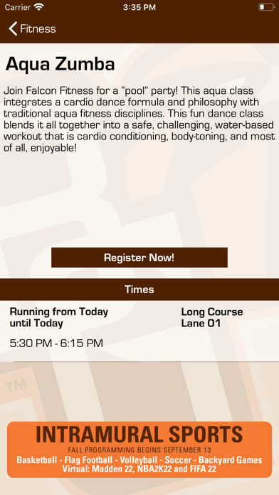 BGSU Recreation and Wellness Screenshot