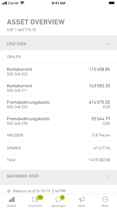 Bank Thalwil Screenshot