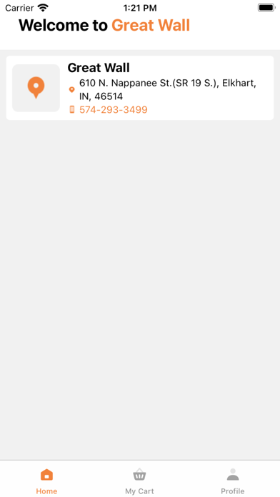 Great Wall - Restaurant Screenshot
