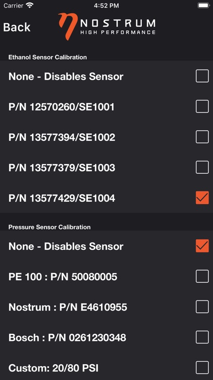 Nostrum E85 Ethanol Module App screenshot-3