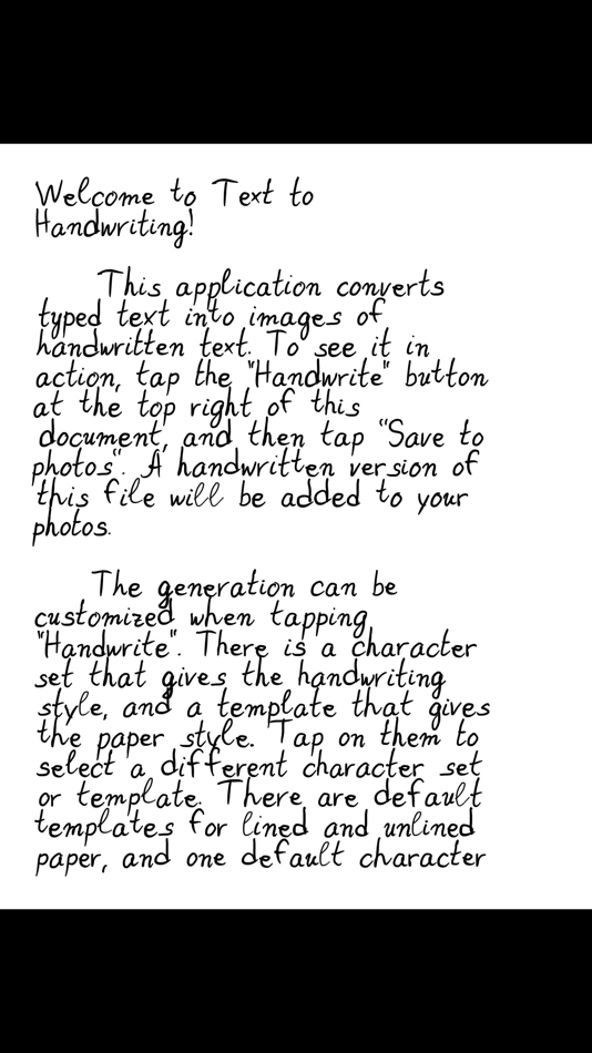 #9. Text2Handwriting (iOS) By: David Long