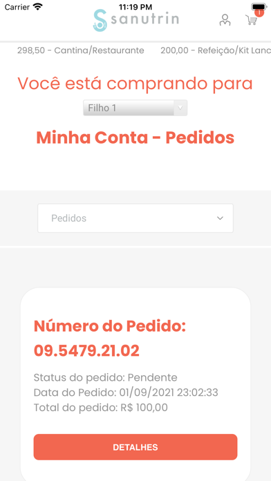 Sanutrin Aluno Screenshot