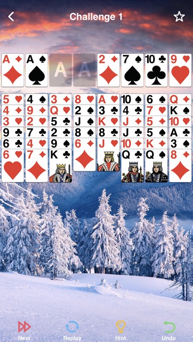 FreeCell Solitaire Poker Game Screenshot