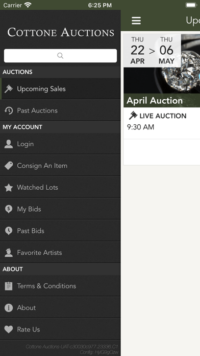 Cottone Auctions Screenshot