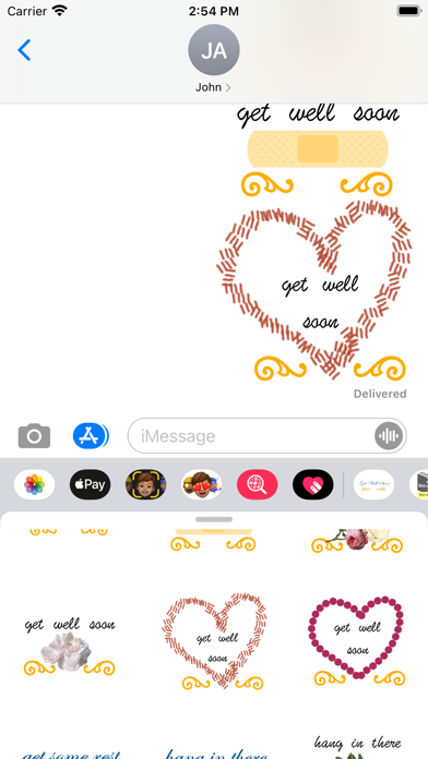 get well soon stickers! Screenshot