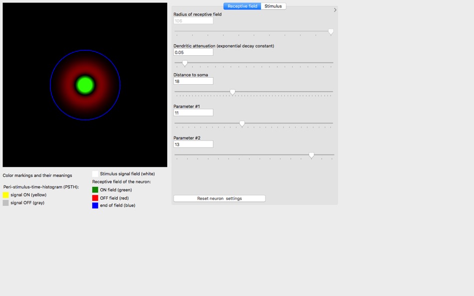 #1. Neuron model RF-PSTH (macOS) 由: Mantas Puociauskas
