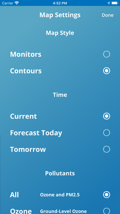 EPA AIRNow Screenshot