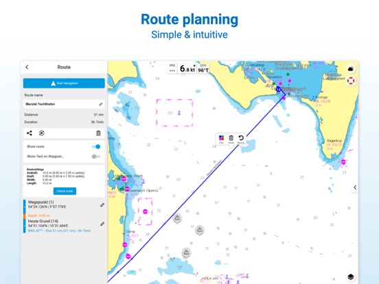 NV Charts GPS Navigation AIS iPad app afbeelding 8