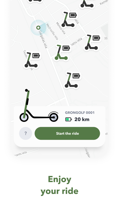 grön golf scooter Screenshot