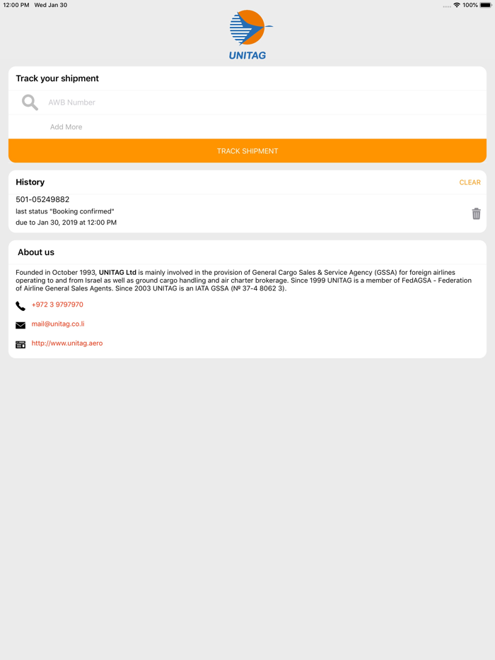 UNITAG Cargo Tracking