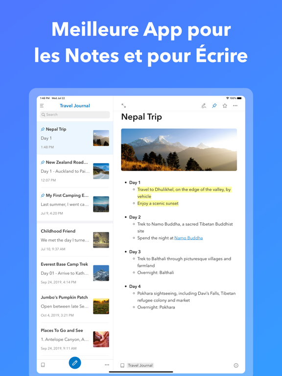 Screenshot #4 pour UpNote - notes, diary, journal