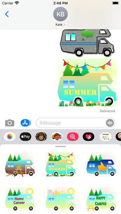Happy Camper Stickers Screenshot