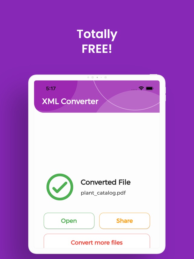 Convertisseur XML, XML en PDF dans l'App Store