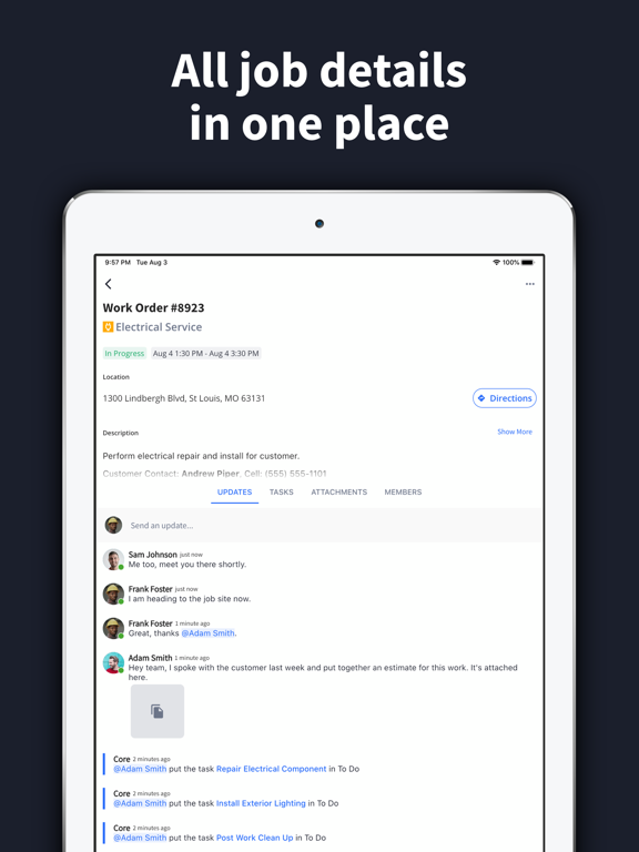 Coolfire Core iPad screenshot 2 - Business app
