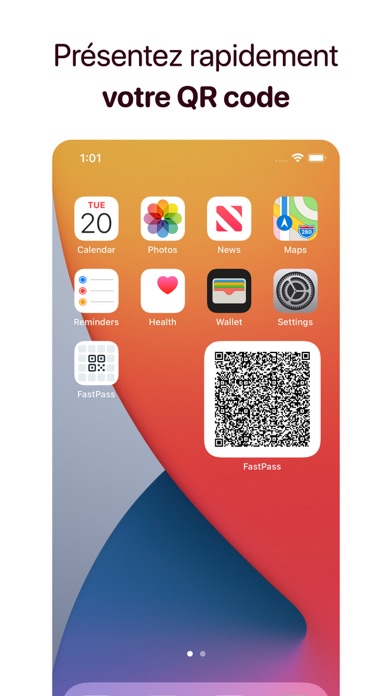 Screenshot #1 pour FastPass - QR Code Widget