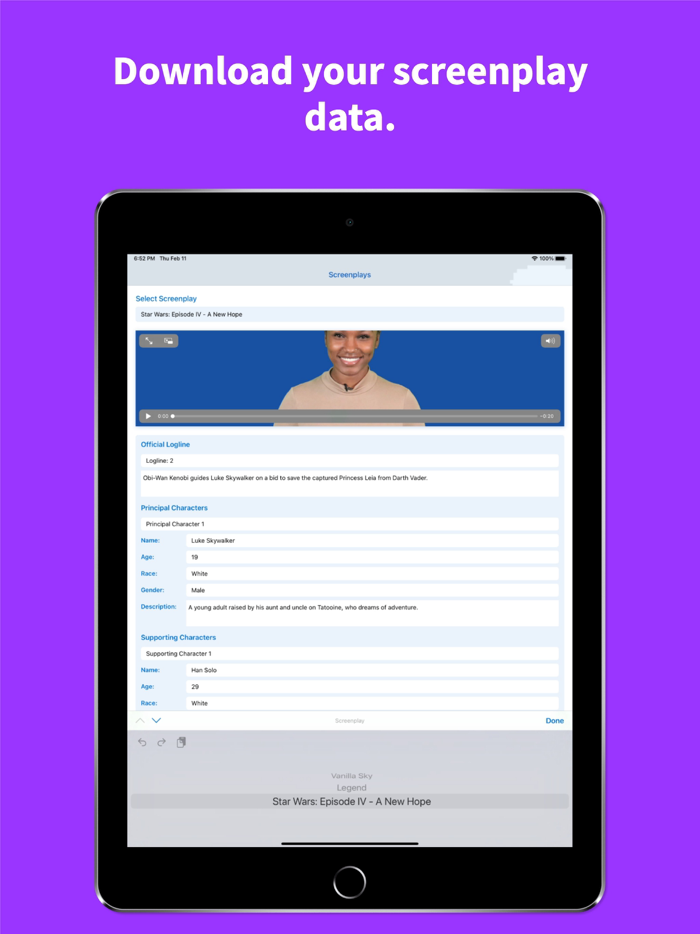 Screenplay App - Screenwriting