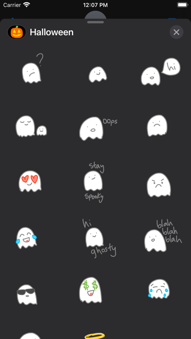 Halloween Stickers Cute Emoji Screenshot