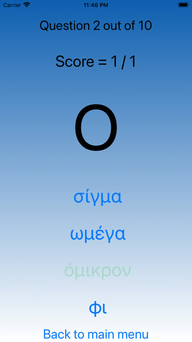 Greek Letters - learn and play Screenshot