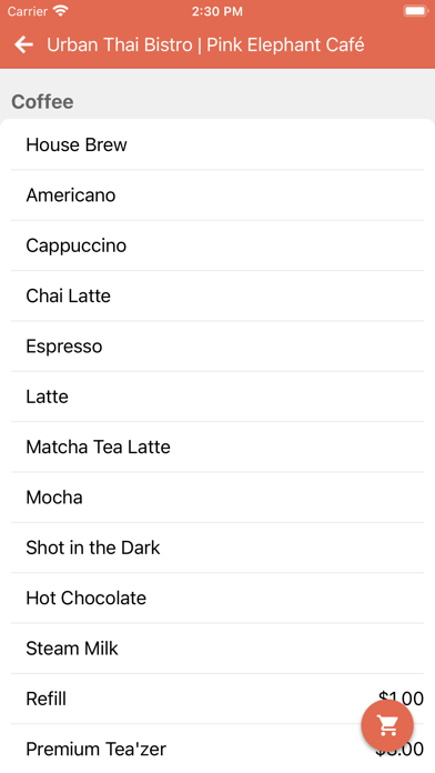 Urban Thai/ Pink Elephant Café Screenshot