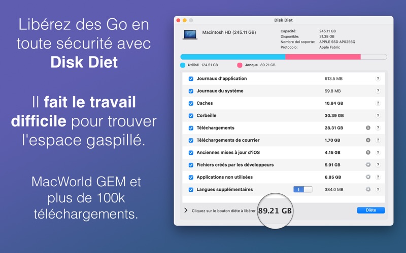 Screenshot #1 pour Disk Diet