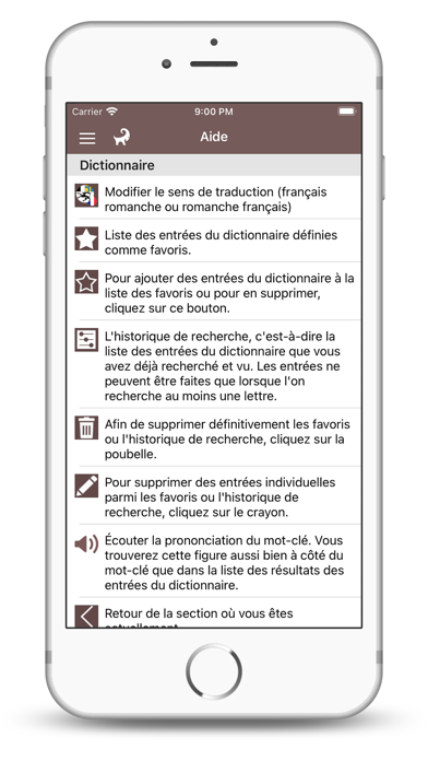 Dictionnaire Romanche Francais Screenshot