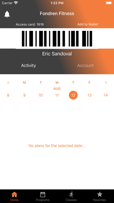 Fondren Fitness Screenshot
