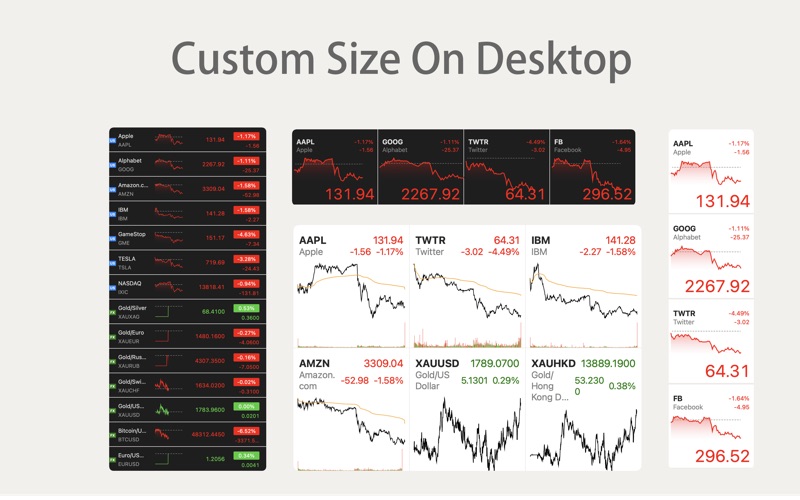 financial desktop widgets iphone screenshot 1