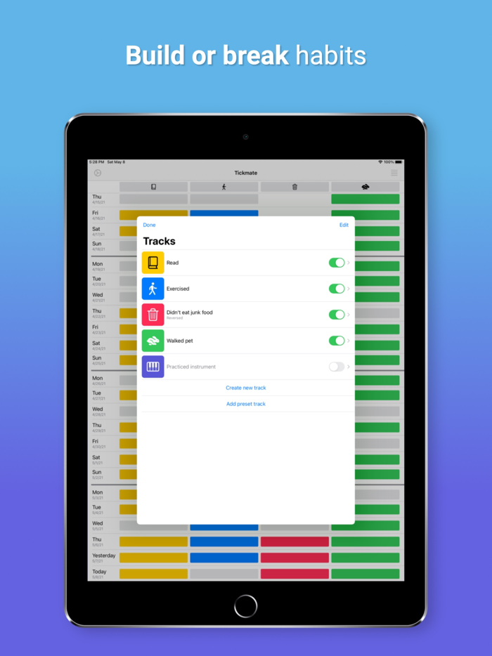 Tickmate 1-Bit Journal