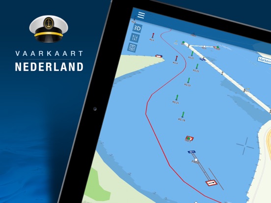 Vaarkaart Nederland iPad app afbeelding 1