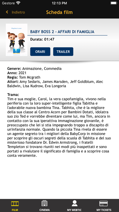 Screenshot #2 pour Webtic Multiplex Delle Stelle