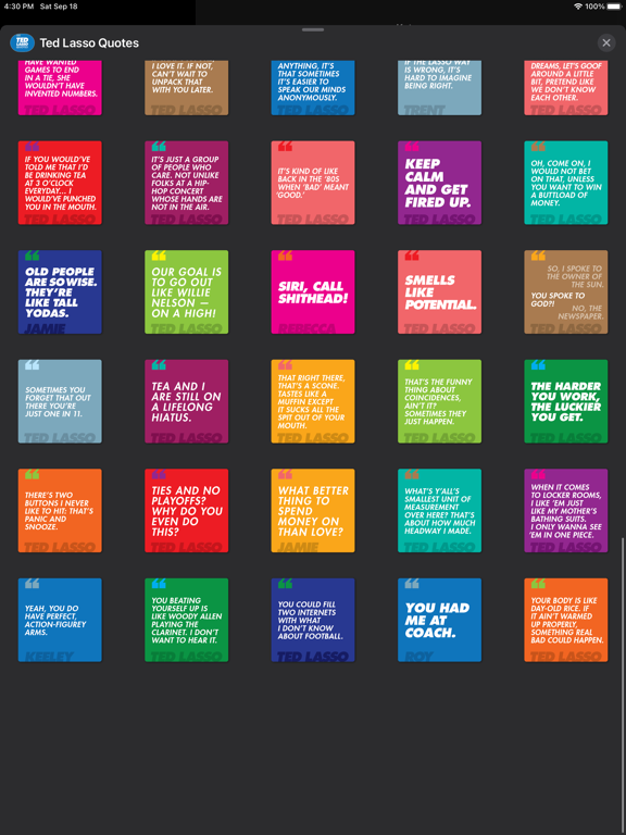 Screenshot #6 pour Ted Lasso Quotes