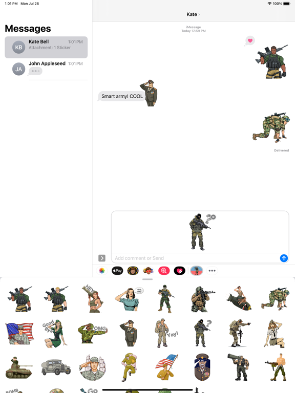 Screenshot #6 pour Army Soldier Stickers