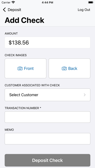 Endeavor Bank Business Deposit Screenshot