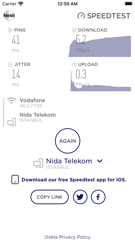 #4. NesliNET - İnternet Hız Testi (iOS) 由: Gokay Kocak