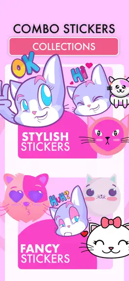 Game screenshot Cute Cat Pink Stickers Pack apk