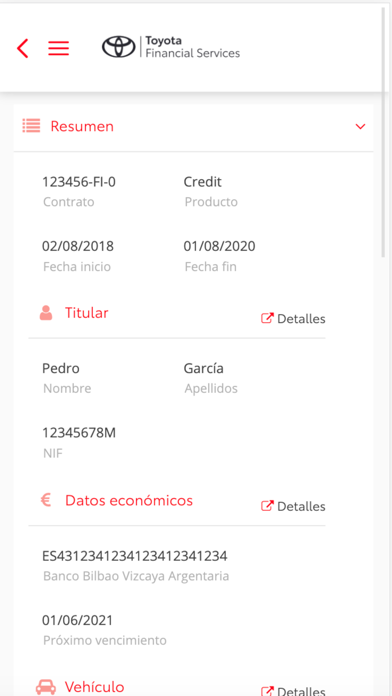 Mi Banco Toyota Screenshot