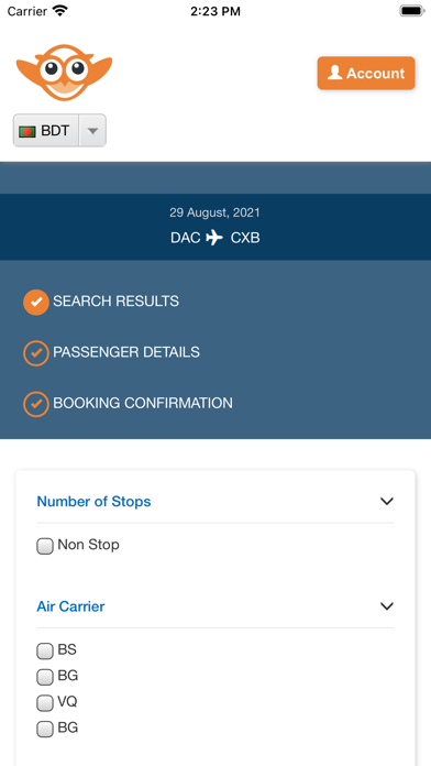 B2B Travel Portal Screenshot