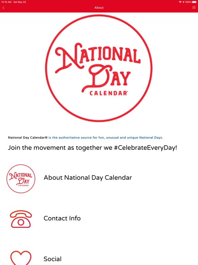 National Day Calendar on the App Store
