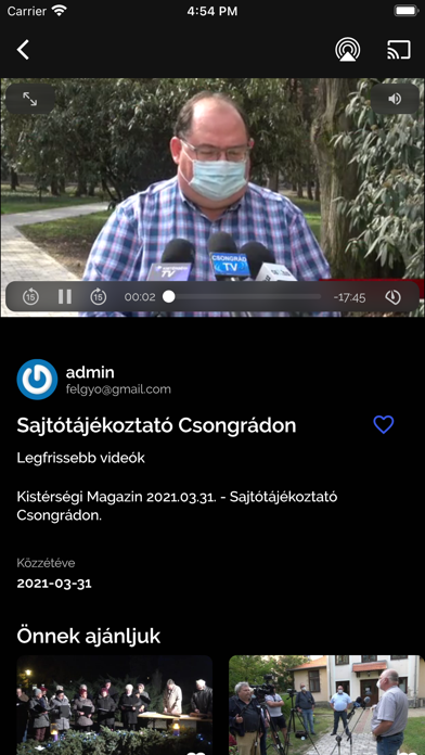 Kistérségi TV Screenshot